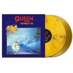 Queen- Exclusive Colour Vinyl- Live at Wembley- Gold-Yellow Vinyl. with poster.