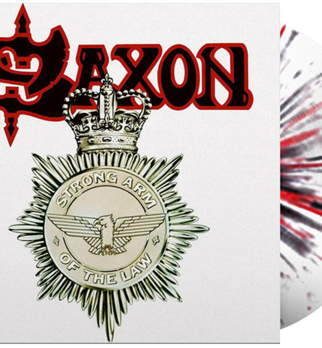 Saxon Exclusive Strong Arm Of The Law (White W/ Red & Black Splatter Vinyl)